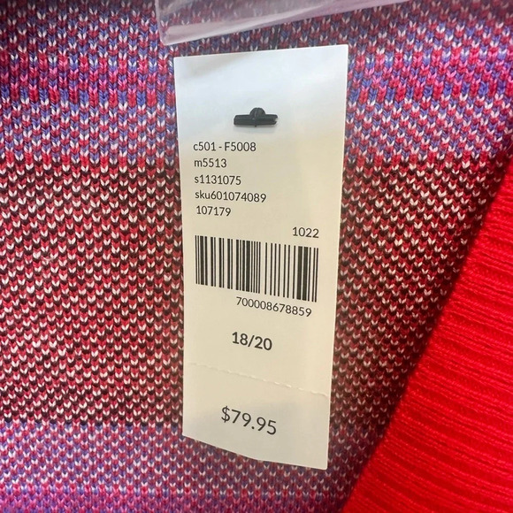 NWT Lane Bryant Button Up Christmas‎ Cardigan Snowflakes Size 18/20 - Picture 6 of 9